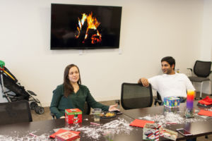 Enjoying good company in our digital fire-side setting