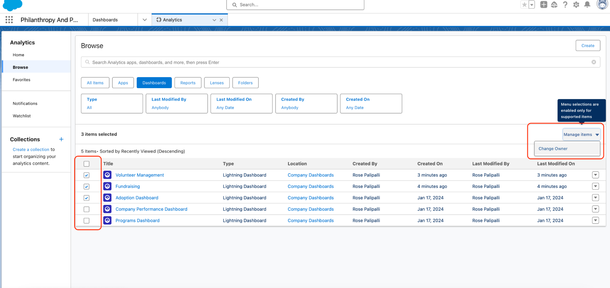 How to Use New Salesforce Bulk Selection Feature to Streamline Dashboard Management